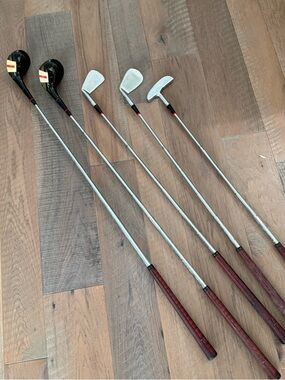 LOT VTG Ram Lady Kids Junior Senator Golf Clubs 1 3 Woods 5 9 Irons Putter